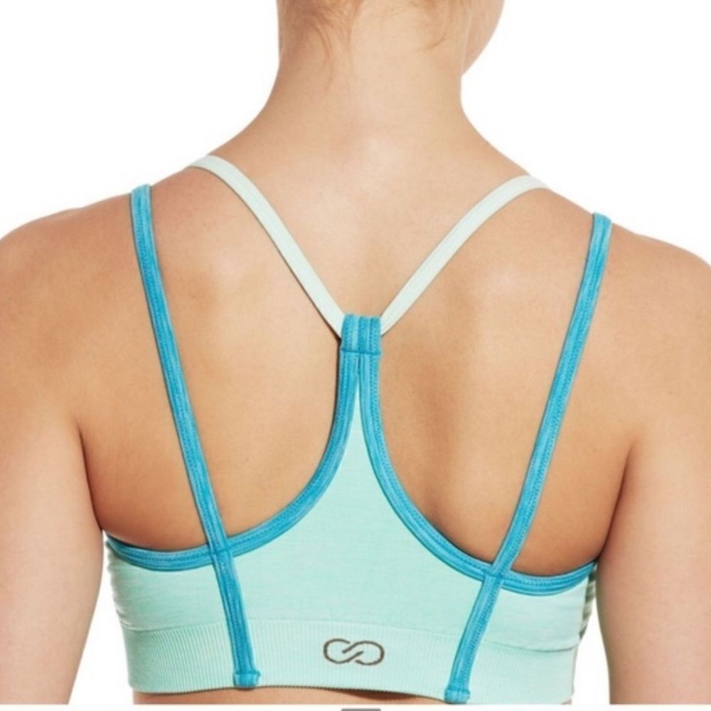 Calia by Carrie Underwood blue INNER POWER V-Back Bra size small